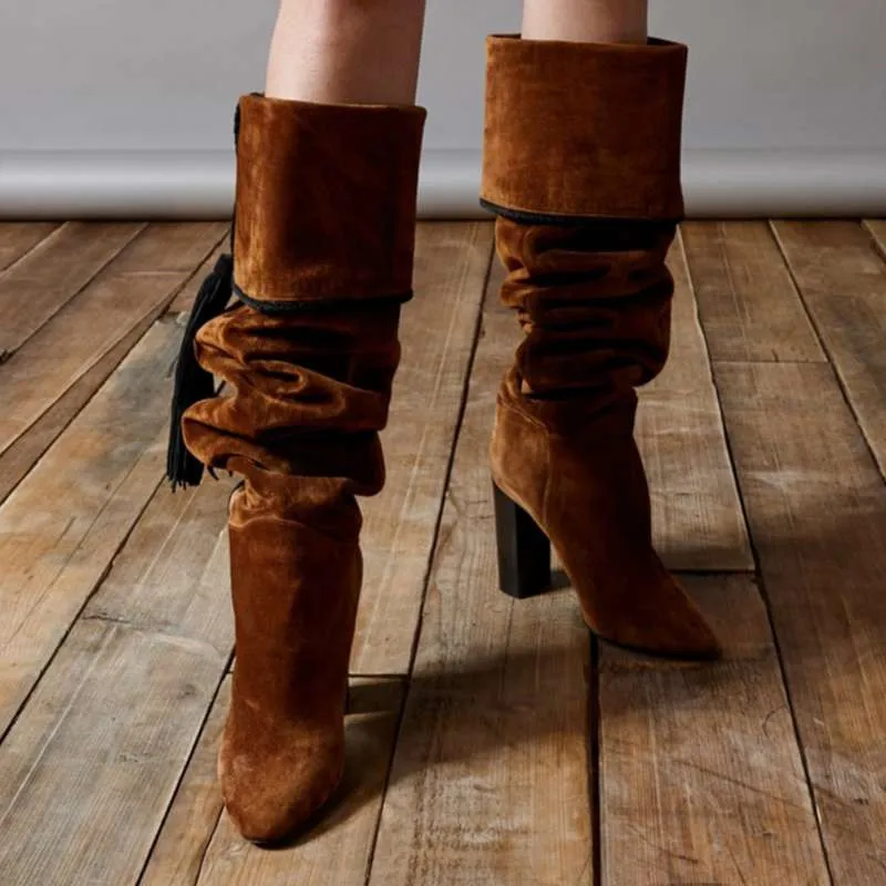 Olomm Women Winter Knee High Boots Sexy Square High Heels Boots Nice Pointed Toe Fashion Brown Casual Shoes Women US Size 5-13
Olomm Women Winter Knee High Boots Sexy Square High Heels Boots Nice Pointed Toe Fashion Brown Casual Shoes Women US Size 5-13