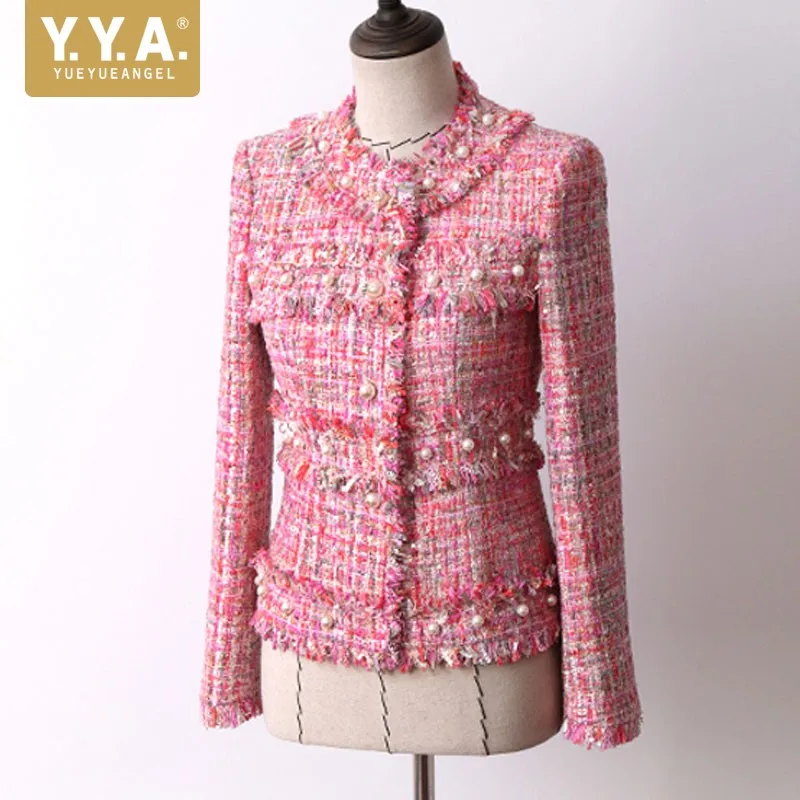 New Autumn Winter Womens Tassel Coat Fashion O-Neck Long Sleeve Beads Outerwear Female Elegant Slim Fit Tweed Jacket XS-M
New Autumn Winter Womens Tassel Coat Fashion O-Neck Long Sleeve Beads Outerwear Female Elegant Slim Fit Tweed Jacket XS-M