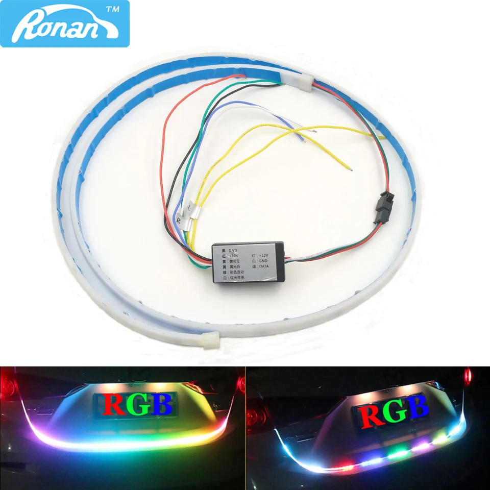 RONAN разноцветные светодиодные ленты для заднего фонаря RGB, динамические ленты, тормозной сигнал поворота, предупреждающие светодиодные лен...
RONAN разноцветные светодиодные ленты для заднего фонаря RGB, динамические ленты, тормозной сигнал поворота, предупреждающие светодиодные лен...