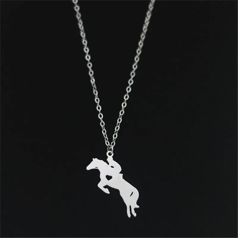

Wholesale Trendy Horsemanship Necklace Stainless Steel Horse Heart Pendant Necklace Women Fashion Jewellery Gift