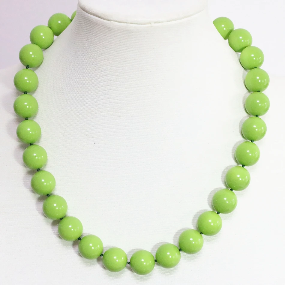 High Grade Green Baking Paint Glass Chain Necklace Round Beads 8,10,12mm Elegant Factory Price Fashion Fine Jewelry 18inch B1468
High Grade Green Baking Paint Glass Chain Necklace Round Beads 8,10,12mm Elegant Factory Price Fashion Fine Jewelry 18inch B1468