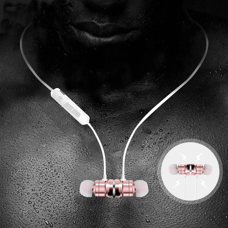 Bluetooth Movement Wireless Binaural Stereo Running Handsfree Earplugs Metal Magnetic Music Earphones with Mic LKHE-X3
Bluetooth Movement Wireless Binaural Stereo Running Handsfree Earplugs Metal Magnetic Music Earphones with Mic LKHE-X3
