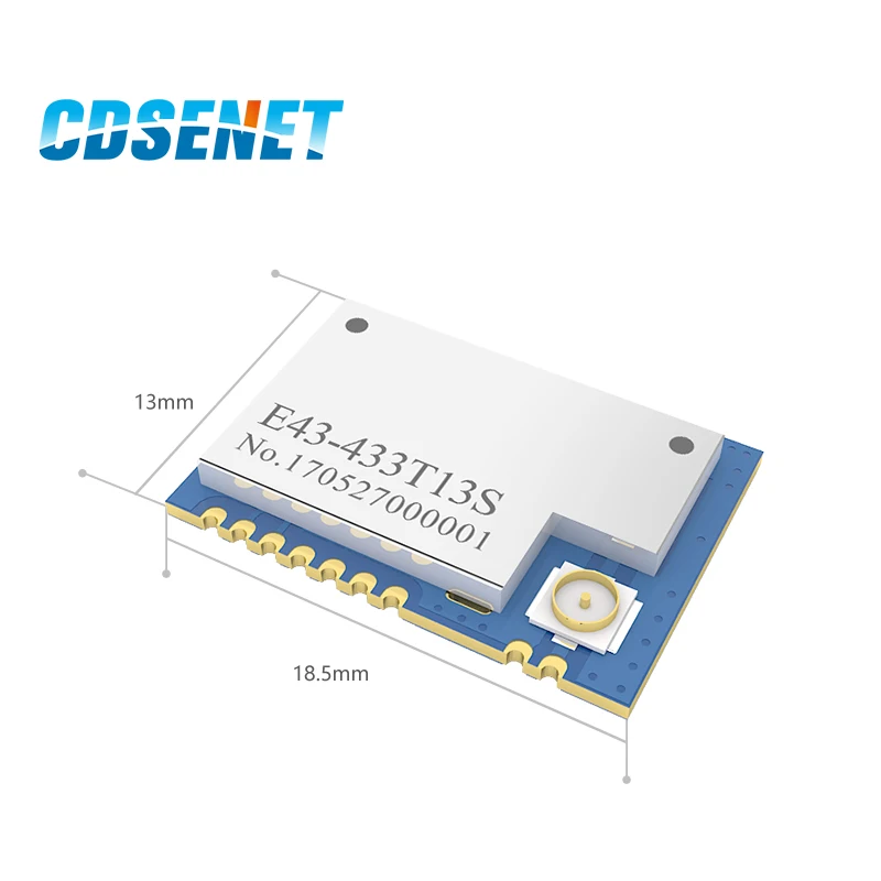 433MHz Transceiver SMD Module 13dBm IPEX CDSENET E43-433T13S UART Low Power Consumption 433 mhz RSSI Transmitter Receiver
433MHz Transceiver SMD Module 13dBm IPEX CDSENET E43-433T13S UART Low Power Consumption 433 mhz RSSI Transmitter Receiver
