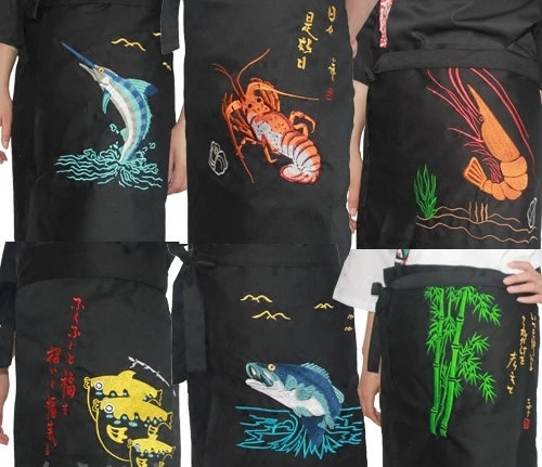 Japanese sushi restaurant brief paragraph aprons Korean restaurant waiter Japanese chef working men and women embroidery apron
Japanese sushi restaurant brief paragraph aprons Korean restaurant waiter Japanese chef working men and women embroidery apron
