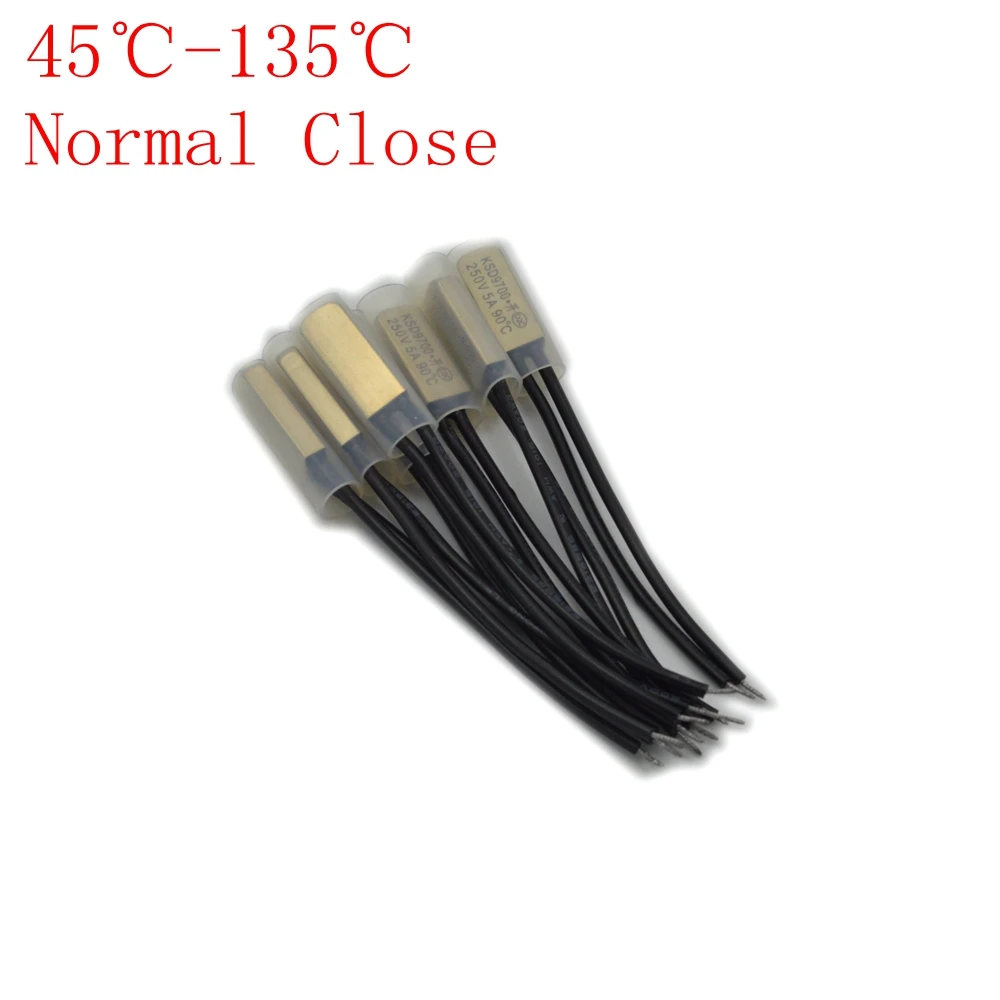 10PCS 45C-135C Degree Celsius NC KSD9700 30 45 70 Thermostat Thermal Protector Thermostat temperature control switch
10PCS 45C-135C Degree Celsius NC KSD9700 30 45 70 Thermostat Thermal Protector Thermostat temperature control switch