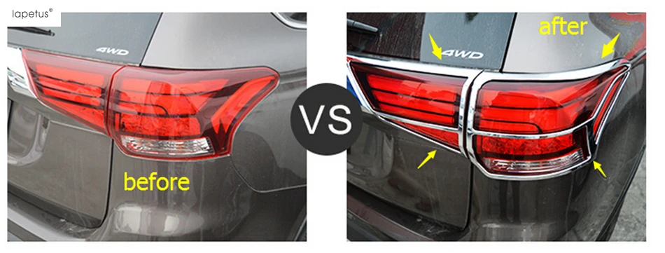 Lapetus Accessories Fit For Mitsubishi Outlander 2015 2016 2017 Rear Tail Lights Lamp Frame Molding Cover Kit Trim 4 Piece / Set
Lapetus Accessories Fit For Mitsubishi Outlander 2015 2016 2017 Rear Tail Lights Lamp Frame Molding Cover Kit Trim 4 Piece / Set