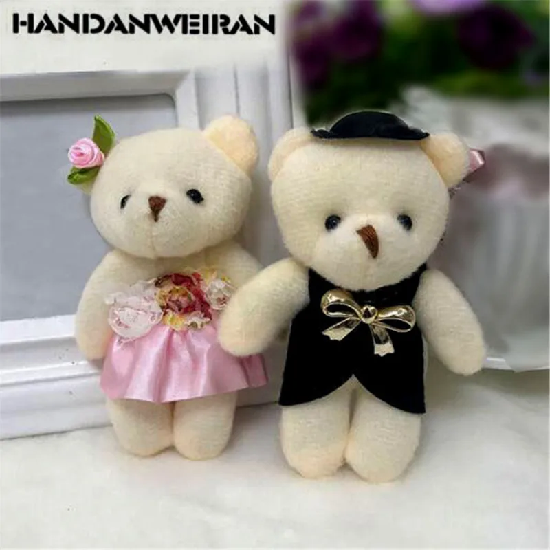 2PCS Hot Lover Plush Bear Toys Small Pendant Wholesale Couple Wedding Bouquet Bears Soft Stuffed Toy For Kids Gifts 11CM
2PCS Hot Lover Plush Bear Toys Small Pendant Wholesale Couple Wedding Bouquet Bears Soft Stuffed Toy For Kids Gifts 11CM