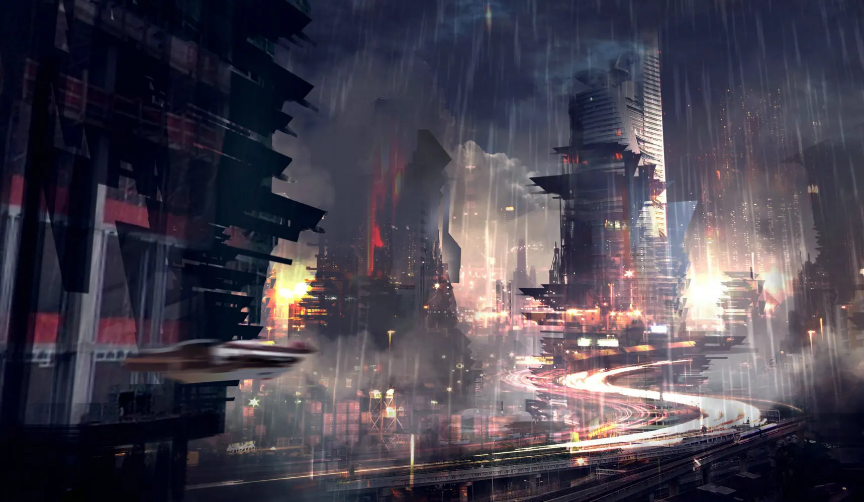 Sci Fi SciFi Городской Пейзаж Дождь дорога фон Высокое качество компьютерная Печать Дети фото фон
Sci Fi SciFi Городской Пейзаж Дождь дорога фон Высокое качество компьютерная Печать Дети фото фон