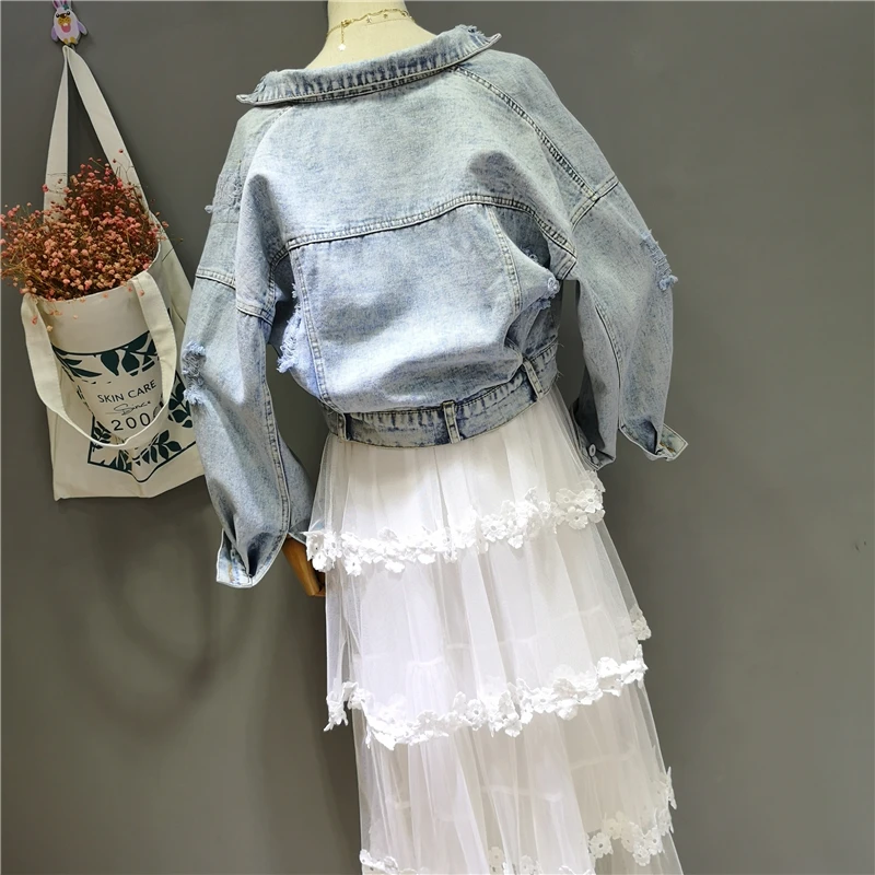 2020 Fashion Spring Autumn Women Long Sleeve Sequins Pocket Denim Coat Female Short Jacket A866
2020 Fashion Spring Autumn Women Long Sleeve Sequins Pocket Denim Coat Female Short Jacket A866