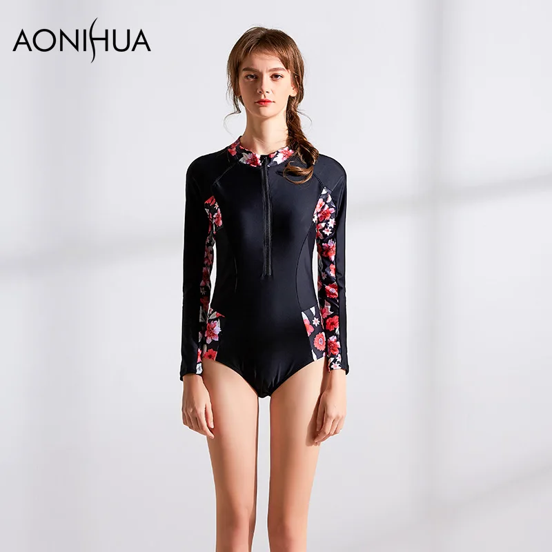 AONIHUA, бикини с высокой горловиной, мягкое бикини, Цельный купальник с длинным рукавом, 2018, Цветочная пляжная одежда 9112
AONIHUA, бикини с высокой горловиной, мягкое бикини, Цельный купальник с длинным рукавом, 2018, Цветочная пляжная одежда 9112
