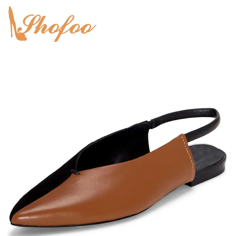 Large Size 32 36 Patchwork Brown Snake Skin Slingbacks Closed Pointed Toe Flat Woman For Ladies Summer Dress Footwear Fashion
Large Size 32 36 Patchwork Brown Snake Skin Slingbacks Closed Pointed Toe Flat Woman For Ladies Summer Dress Footwear Fashion