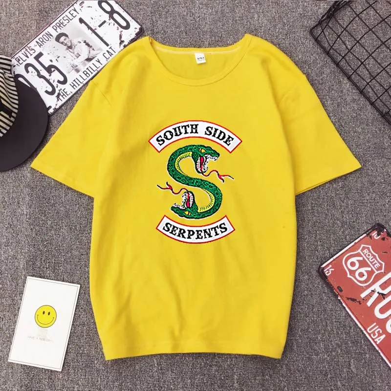 2019 Latest Short Sleeve T-Shirt Round Neck Ladies / Men's Shirt River Valley Town south side snake logo Popul
2019 Latest Short Sleeve T-Shirt Round Neck Ladies / Men's Shirt River Valley Town south side snake logo Popul