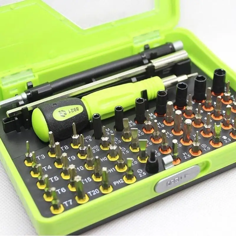 53 in 1 Precision Screwdriver Set Torx Screwdriver Tweezer Flexible Drill Shaft Disassembly Repair Open Maintenance Tool Kit
53 in 1 Precision Screwdriver Set Torx Screwdriver Tweezer Flexible Drill Shaft Disassembly Repair Open Maintenance Tool Kit