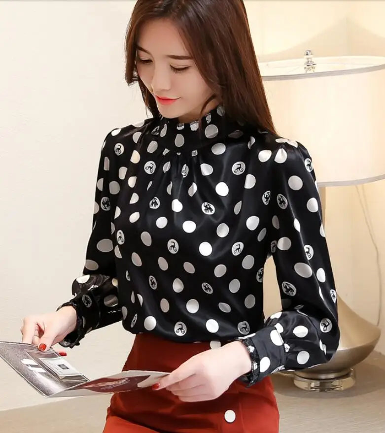 Office Lady Chiffon Shirt Women's Long Sleeve New Spring 2019 Fashion Ruffled Collar Polka Dots Ladies Blouses
Office Lady Chiffon Shirt Women's Long Sleeve New Spring 2019 Fashion Ruffled Collar Polka Dots Ladies Blouses