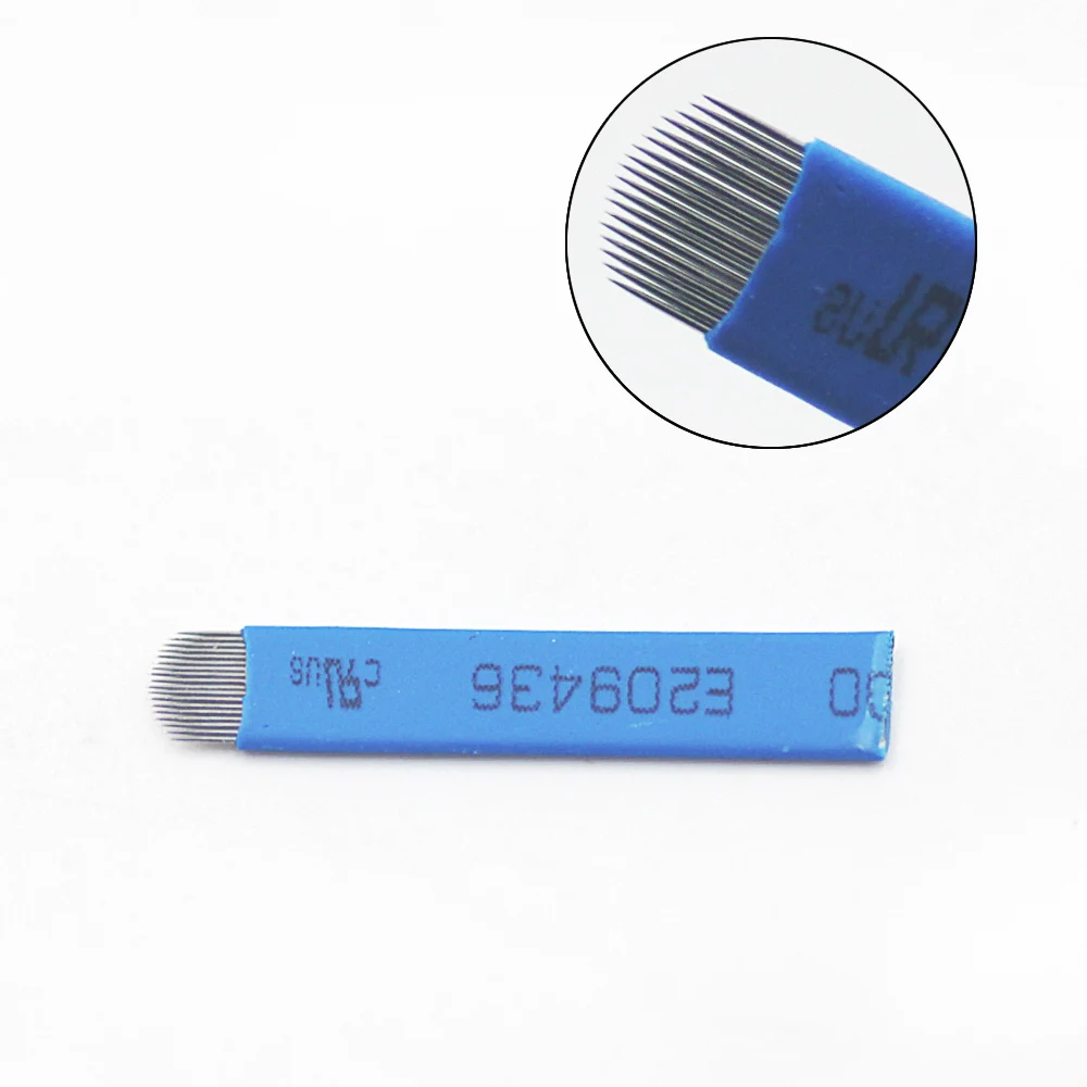 50PCS/Pack U Shaped 18 Pin Blue Eyebrow Tatoo Blade Microblading Needles for 3D Embroidery Manual Tattoo Pen Machine
50PCS/Pack U Shaped 18 Pin Blue Eyebrow Tatoo Blade Microblading Needles for 3D Embroidery Manual Tattoo Pen Machine