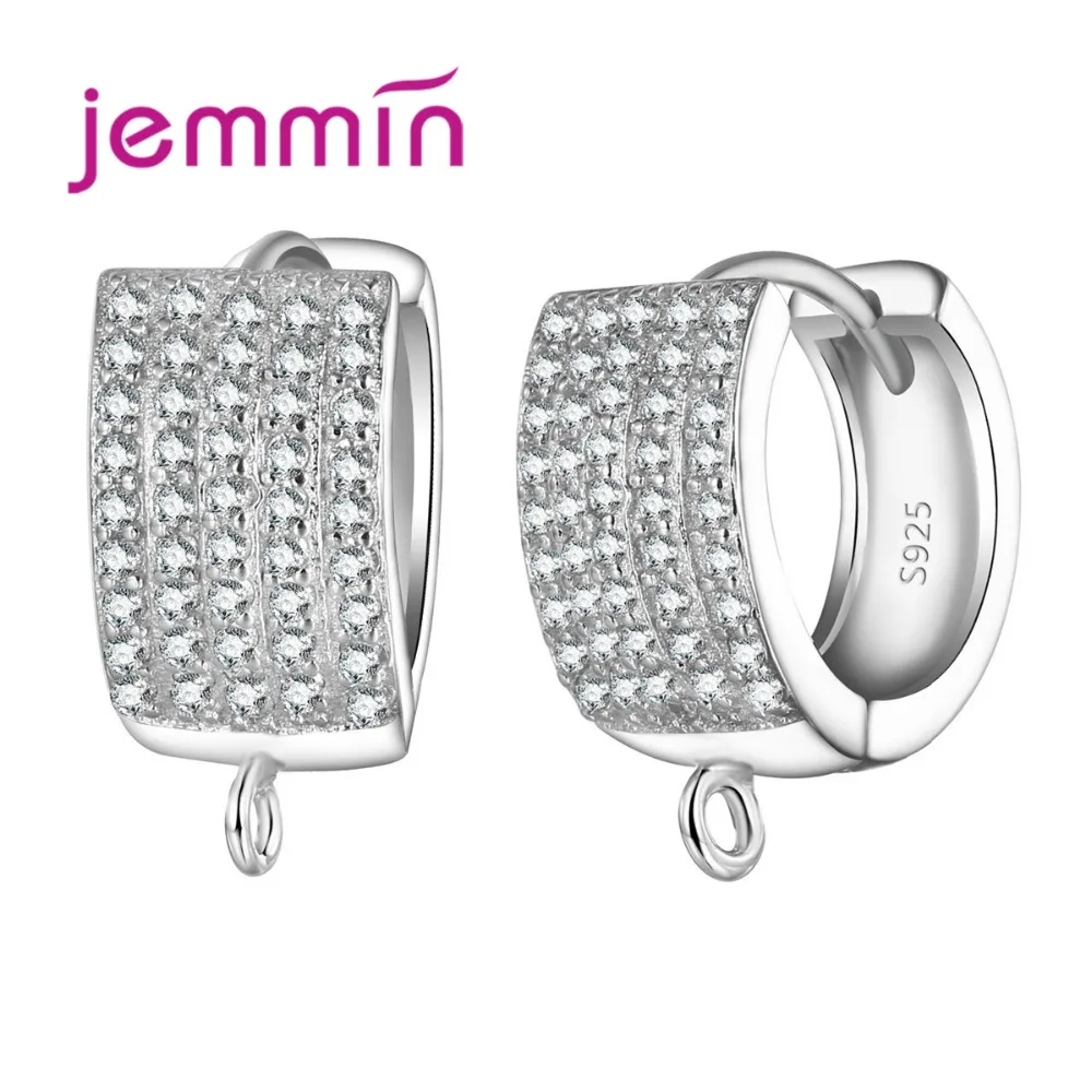 Sale 925 Sterling Silver Earring Findings With Full Clear Micro Rhinestone Making DIY Hoop Earrings Components Accessor
Sale 925 Sterling Silver Earring Findings With Full Clear Micro Rhinestone Making DIY Hoop Earrings Components Accessor