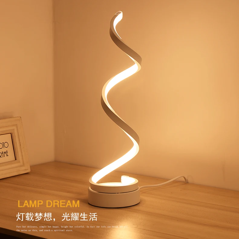Creative Design Spiral Modern Table Light Acrylic Table Lamps For Bedroom Beside Lamp Home Decor Lighting Fixture
Creative Design Spiral Modern Table Light Acrylic Table Lamps For Bedroom Beside Lamp Home Decor Lighting Fixture