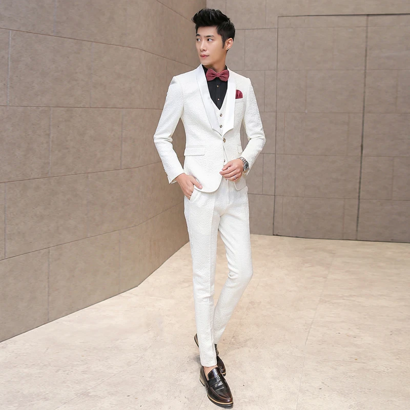 Men's single-breasted Korean version slim suit men's suit business groom's wedding dress high-grade rose embossed suit
Men's single-breasted Korean version slim suit men's suit business groom's wedding dress high-grade rose embossed suit