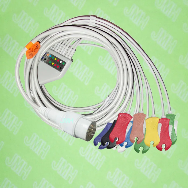 Compatible with 11 PIN Fukuda FX-031 EKG patient monitor Machine the One-piece 10 leads ECG cable and clip leadwires,IEC or AHA.
Compatible with 11 PIN Fukuda FX-031 EKG patient monitor Machine the One-piece 10 leads ECG cable and clip leadwires,IEC or AHA.