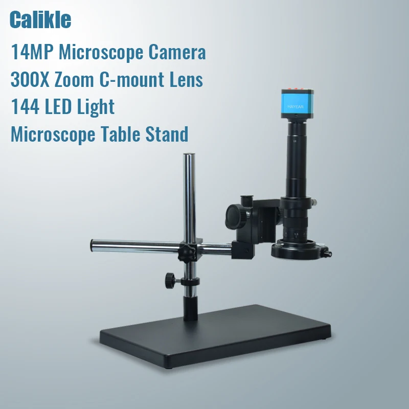 14MP HDMI USB Electronic Digital Industry Video Microscope Camera+300X C-MOUNT Lens+144 LED Light+Microscope stand for Soldering
14MP HDMI USB Electronic Digital Industry Video Microscope Camera+300X C-MOUNT Lens+144 LED Light+Microscope stand for Soldering