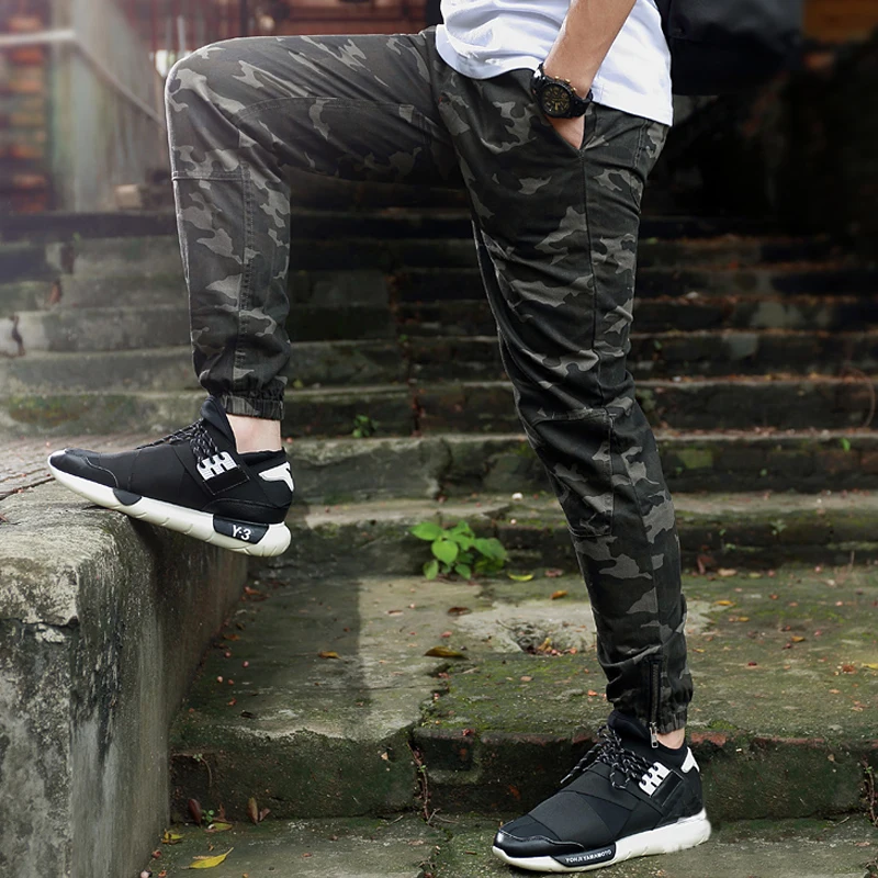 Heybig марка мужские бегунов Hip Hop тощие камуфляжные брюки военные мода шаровары
