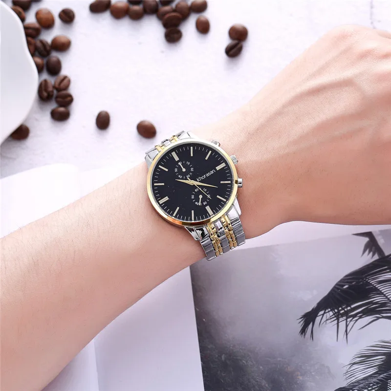 Khorasan Luxury Men Women Watch Fashion Stainless Steel Watch Unisex Men's Clock Quartz Analog Wrist Watches montre homme
Khorasan Luxury Men Women Watch Fashion Stainless Steel Watch Unisex Men's Clock Quartz Analog Wrist Watches montre homme