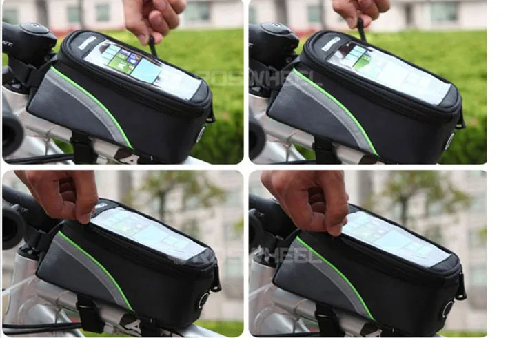 1pcs/lot bike accessories Mobile Phone Bag Bike Cycling Bicycle Sports Frame Pannier Front Tube Double Twins Pack | Спорт и