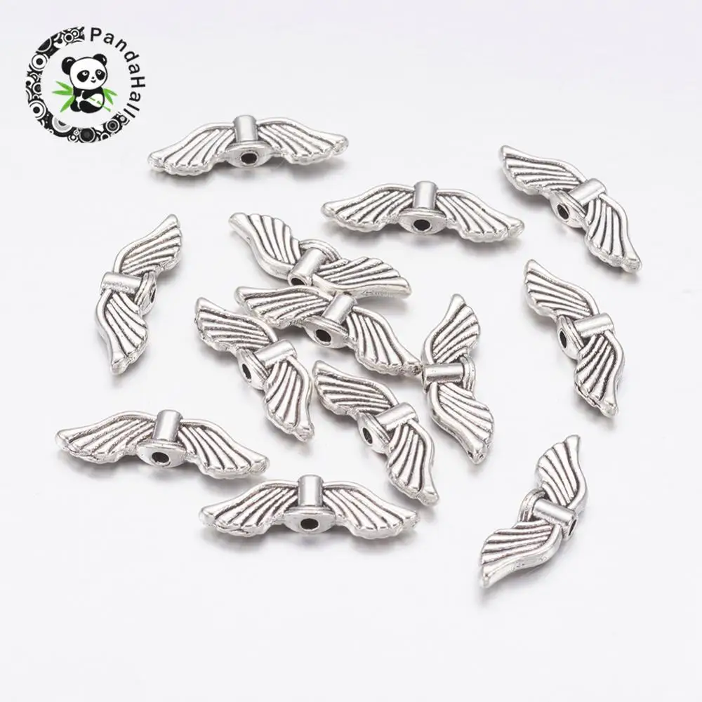 Tibetan Silver Beads, Lead Free & Cadmium Free, Wing, Antique Silver Color, 21x6.5x2.5mm, hole: 1.5mm
Tibetan Silver Beads, Lead Free & Cadmium Free, Wing, Antique Silver Color, 21x6.5x2.5mm, hole: 1.5mm