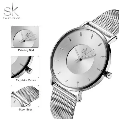 Montre Femme Shengke Fashion Women Watches Brand Luxury Ultra Thin Watch Ladies Quartz Wristwatch Relojes Mujer 2018 Women Clock
Montre Femme Shengke Fashion Women Watches Brand Luxury Ultra Thin Watch Ladies Quartz Wristwatch Relojes Mujer 2018 Women Clock