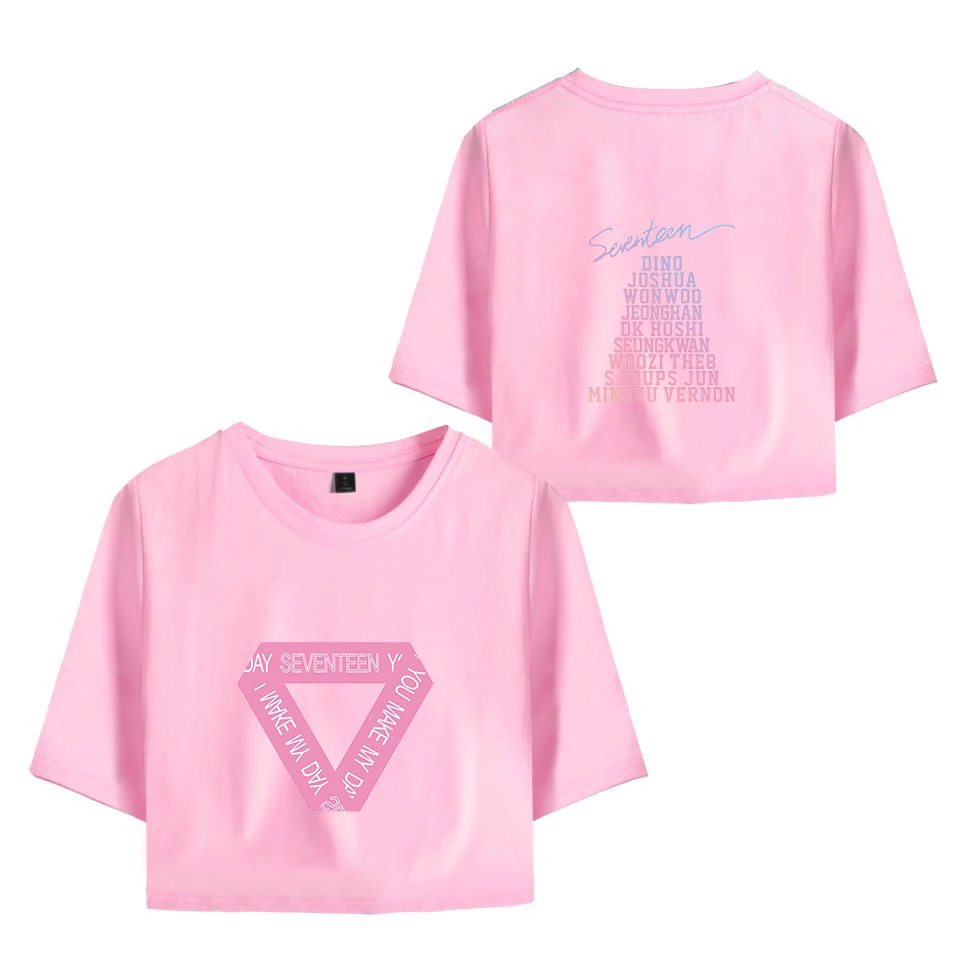 SEVENTEEN Kpop Printed Women Crop Tops Summer Fashion Short Sleeve T-shirts 2018 Casual Fans Hot Sale Girls Sexy Tee Shirts
SEVENTEEN Kpop Printed Women Crop Tops Summer Fashion Short Sleeve T-shirts 2018 Casual Fans Hot Sale Girls Sexy Tee Shirts