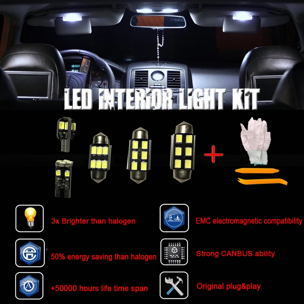25pcs Premium LED bulb Interior Signal Light Kit for BMW X5 E53 3.0i 4.4i 4.6is 4.8is (2000-2006)+Installation tools | Автомобили и