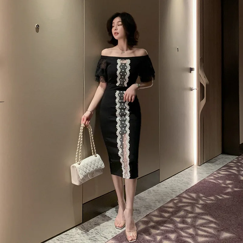 Summer Elegant Bandage Sexy Party Dress High-end Women Dresses Slash Neck Off the Shoulder Lace Dress Office Vestidos Ladies
Summer Elegant Bandage Sexy Party Dress High-end Women Dresses Slash Neck Off the Shoulder Lace Dress Office Vestidos Ladies