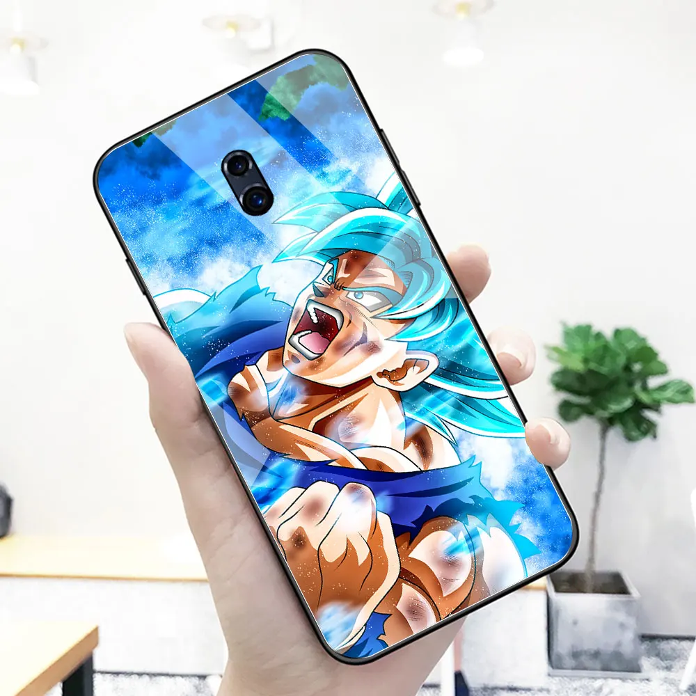 Чехол для Oppo Rone стеклянная задняя крышка с аниме драконом чехол goku R9 R9S R11 R11S Plus R17