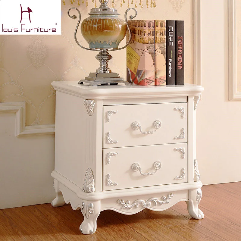 Европейская роскошная прикроватная тумбочка цвета слоновой кости|bedside tables