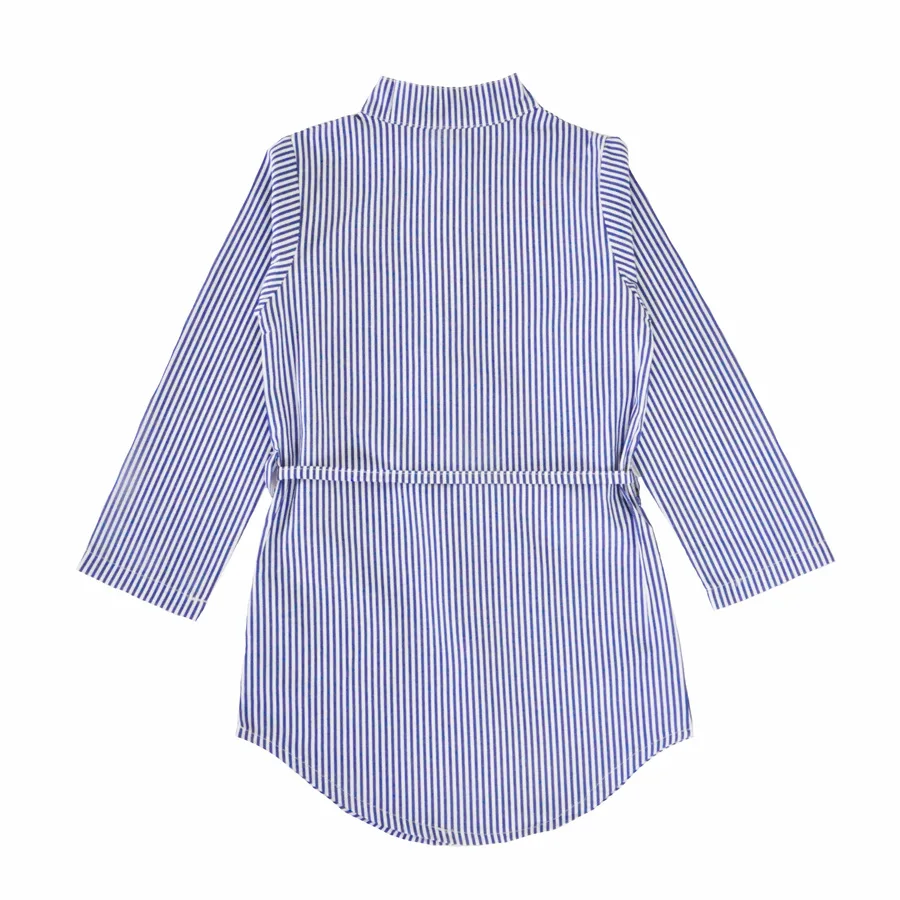 Yilaku Striped Flower Girl Dresses 2020 Long Sleeve Kids Clothes Girls Summer Turn-down Collar Casual Girls Dresses Blue CA502
Yilaku Striped Flower Girl Dresses 2020 Long Sleeve Kids Clothes Girls Summer Turn-down Collar Casual Girls Dresses Blue CA502