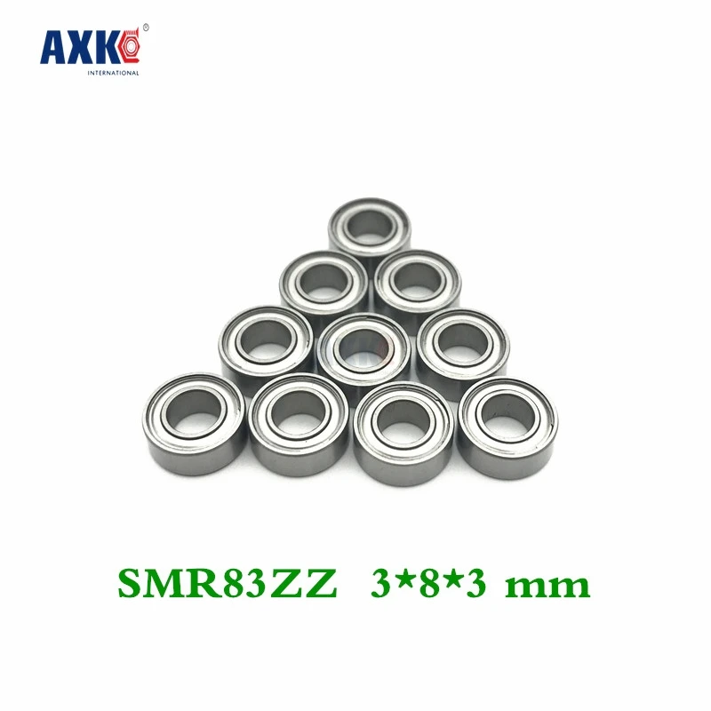 Axk 10 шт./лот Mr83 Smr83 Z Smr83zz L-830zz X3zz 3*8*3 мм Миниатюрный подшипник из нержавеющей стали