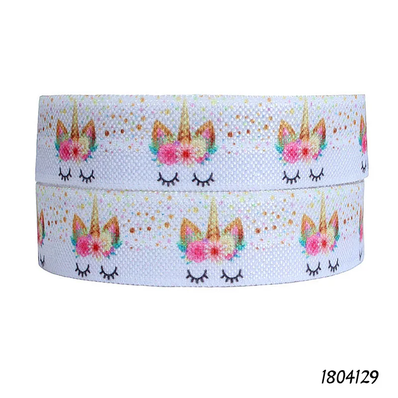 Wholesale 5/8" foe ribbon, 50 yards unicorn patterns heat transfer printed fold over elastic
Wholesale 5/8" foe ribbon, 50 yards unicorn patterns heat transfer printed fold over elastic