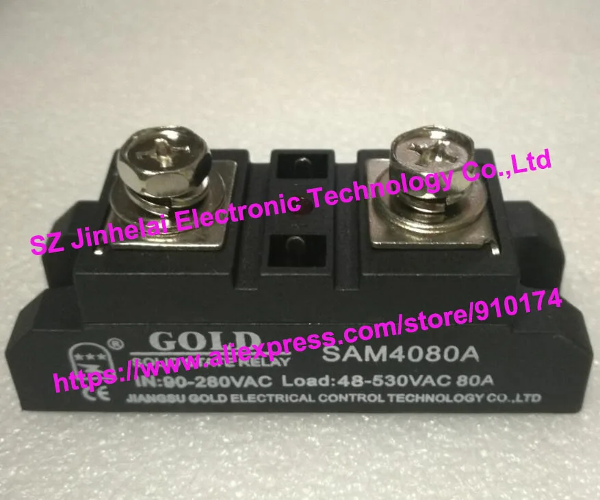 New and original SAM4080A GOLD Single phase AC Solid state relay 90-280VAC 48-530VAC 80A
New and original SAM4080A GOLD Single phase AC Solid state relay 90-280VAC 48-530VAC 80A