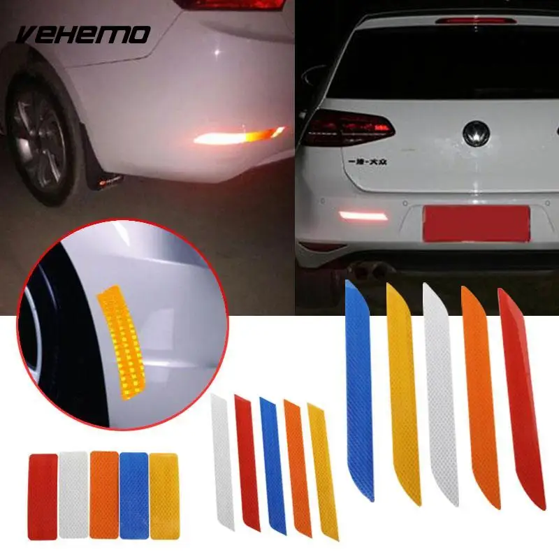 Vehemo 2 шт. 3 размера Светоотражающие предупреждающие полосы лента автомобильный