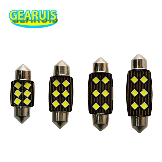 100 шт. Фестон 31 мм 36 39 41 C5W Неполярный 3030 6 SMD 0 15A Светодиодная лампа Canbus без ошибок