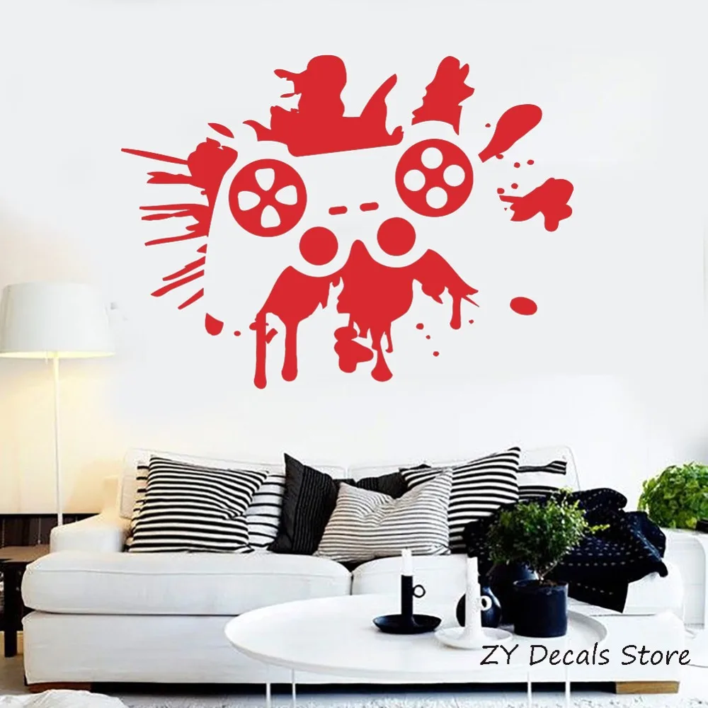 Gamepad Joystick Video Games Wall Stickers Teen Room Vinyl Wall Decals Boy Kid Bedroom Decoration Removable Art Decal Mural S736
Gamepad Joystick Video Games Wall Stickers Teen Room Vinyl Wall Decals Boy Kid Bedroom Decoration Removable Art Decal Mural S736