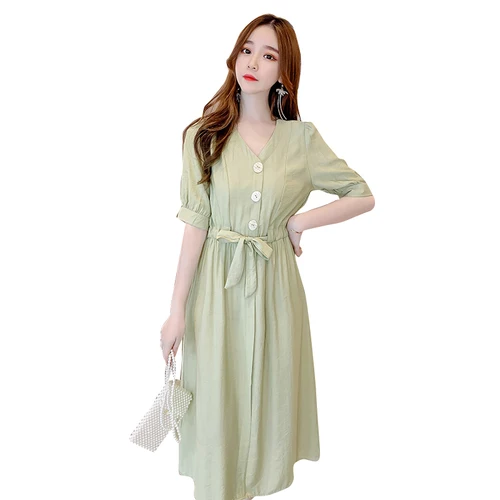 Loose 2019 V Neck Bow Summer Dress Brief Casual High Waist Dresses Single Breasted Fashion Korean Vestidos De Fiesta
Loose 2019 V Neck Bow Summer Dress Brief Casual High Waist Dresses Single Breasted Fashion Korean Vestidos De Fiesta