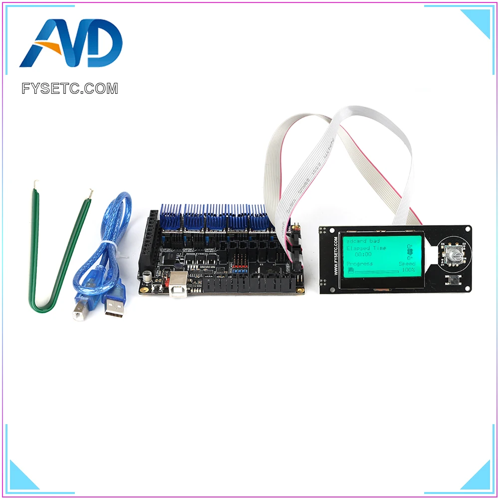 FYSETC F6 V1.3 ALL-in-one Mainboard + 6pcs Stepper Motor Driver DRV8825 + MINI12864 LCD Display mini 12864 Screen Support Marlin
FYSETC F6 V1.3 ALL-in-one Mainboard + 6pcs Stepper Motor Driver DRV8825 + MINI12864 LCD Display mini 12864 Screen Support Marlin