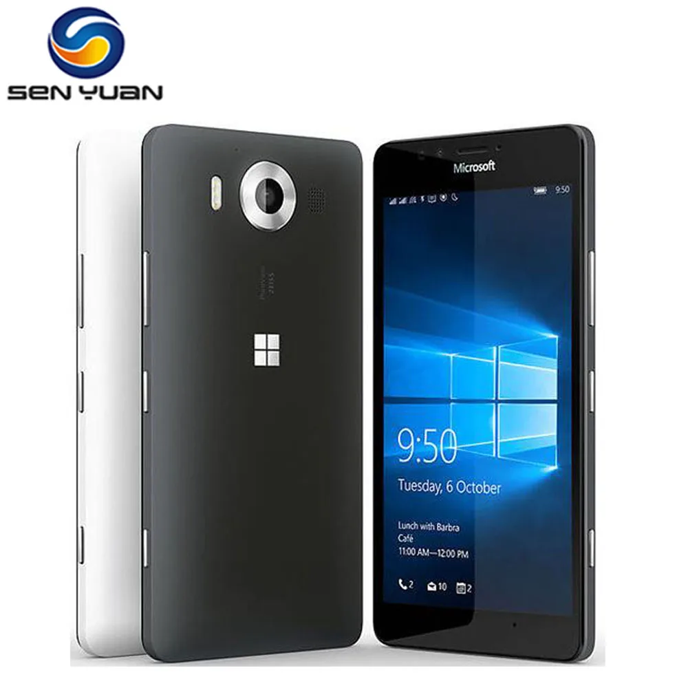 Оригинальный microsoft Lumia 950 разблокированный мобильный телефон 20MP камера