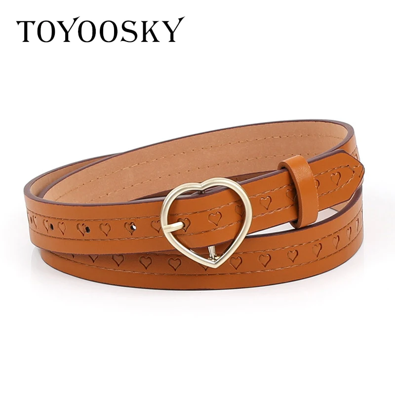 TOYOOSKY Designers Women Belts PU Heart-Shaped Pin Buckle THIN Belts for Jeans Dress All-match Belts for Female Cinturon Mujer
TOYOOSKY Designers Women Belts PU Heart-Shaped Pin Buckle THIN Belts for Jeans Dress All-match Belts for Female Cinturon Mujer