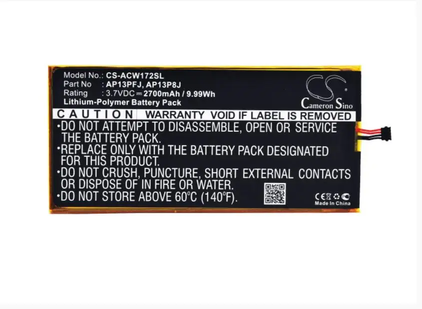 Аккумулятор Cameron Sino 2700 мА · ч для ACER Iconia B1-720, Iconia B1-720-81111G00nkr, Iconia B1-720-81111G01nki, Iconia B1-720-L804
Аккумулятор Cameron Sino 2700 мА · ч для ACER Iconia B1-720, Iconia B1-720-81111G00nkr, Iconia B1-720-81111G01nki, Iconia B1-720-L804