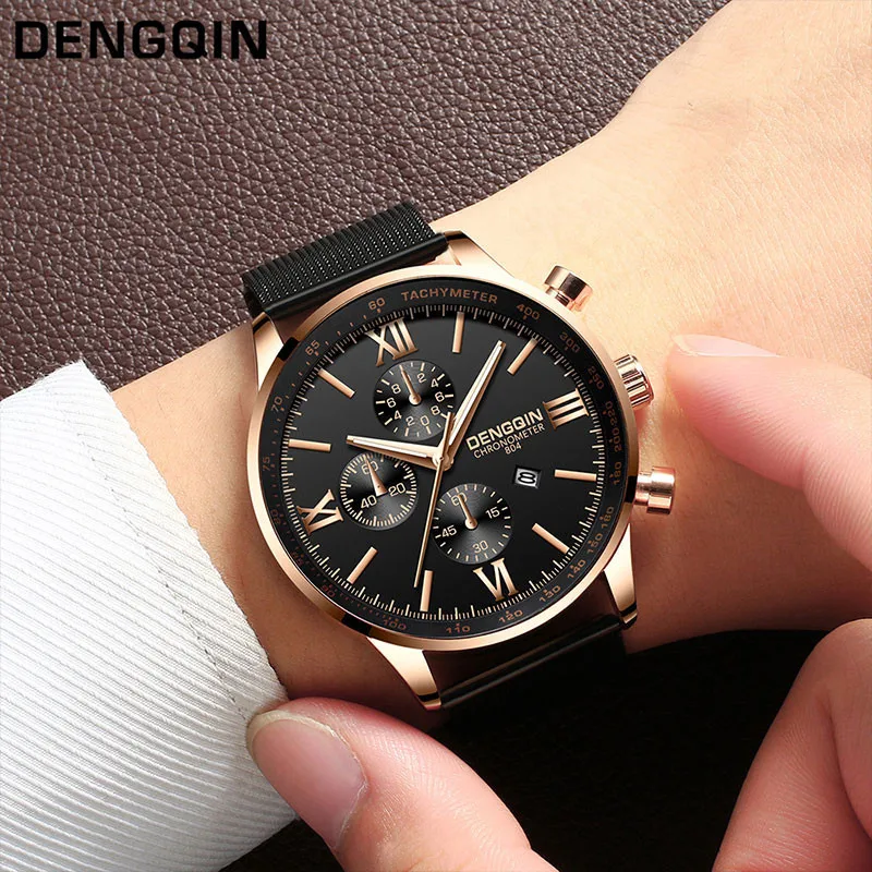 Fashion Men's Watches Stainless Steel Casual Quartz Analog Date Wrist Watch Men's Watch 804 Steel Belt
Fashion Men's Watches Stainless Steel Casual Quartz Analog Date Wrist Watch Men's Watch 804 Steel Belt