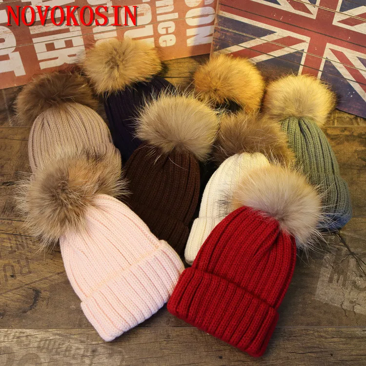 CL1 2018 New Real Raccoon Fur Large Pompom Hat Natural Fur Cap Winter Warm Fashion Elastic Adult Unisex Knitted Thick Beanies
CL1 2018 New Real Raccoon Fur Large Pompom Hat Natural Fur Cap Winter Warm Fashion Elastic Adult Unisex Knitted Thick Beanies