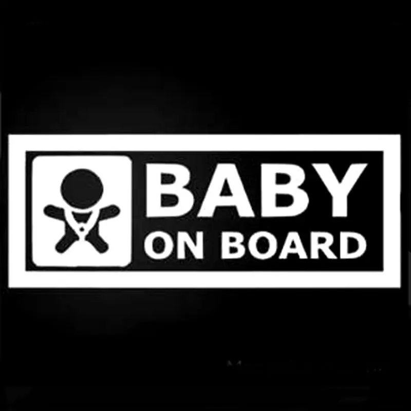 18CM*7CM Baby On Board Funny Car Window Bumper Vinyl Decal Sticker Reflective Car Styling Black Sliver C8-1104
18CM*7CM Baby On Board Funny Car Window Bumper Vinyl Decal Sticker Reflective Car Styling Black Sliver C8-1104