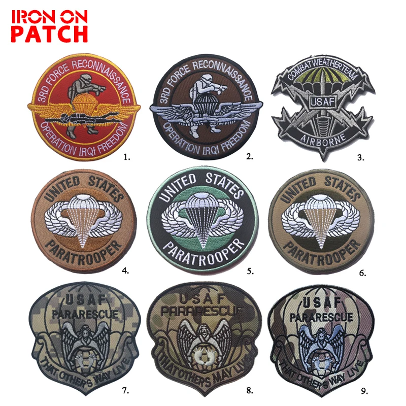USAF Paratrooper United States Air Force Tactical Patch Pararescue Airborne Armband Patch For Military Clothes HOOK/LOOP
USAF Paratrooper United States Air Force Tactical Patch Pararescue Airborne Armband Patch For Military Clothes HOOK/LOOP